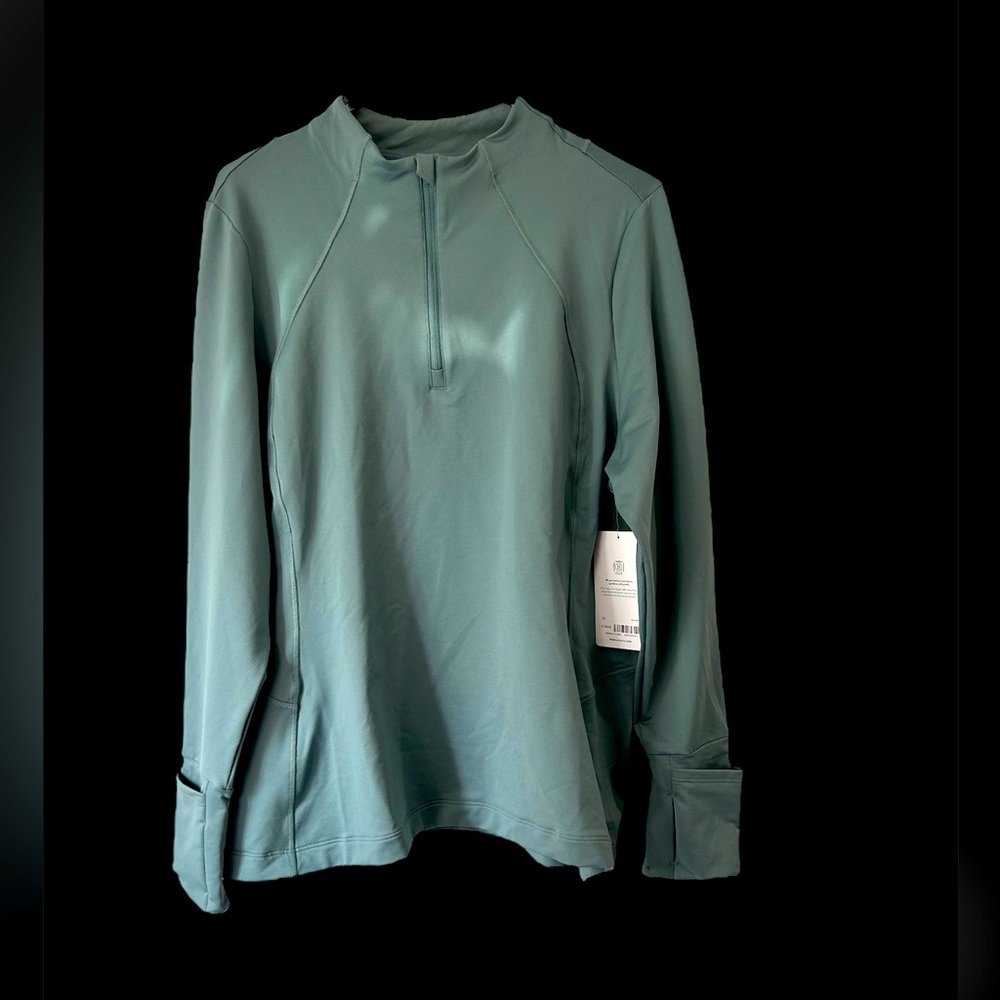 Athleta Whistler Half Zip Sage Green 1X Excellent Condition